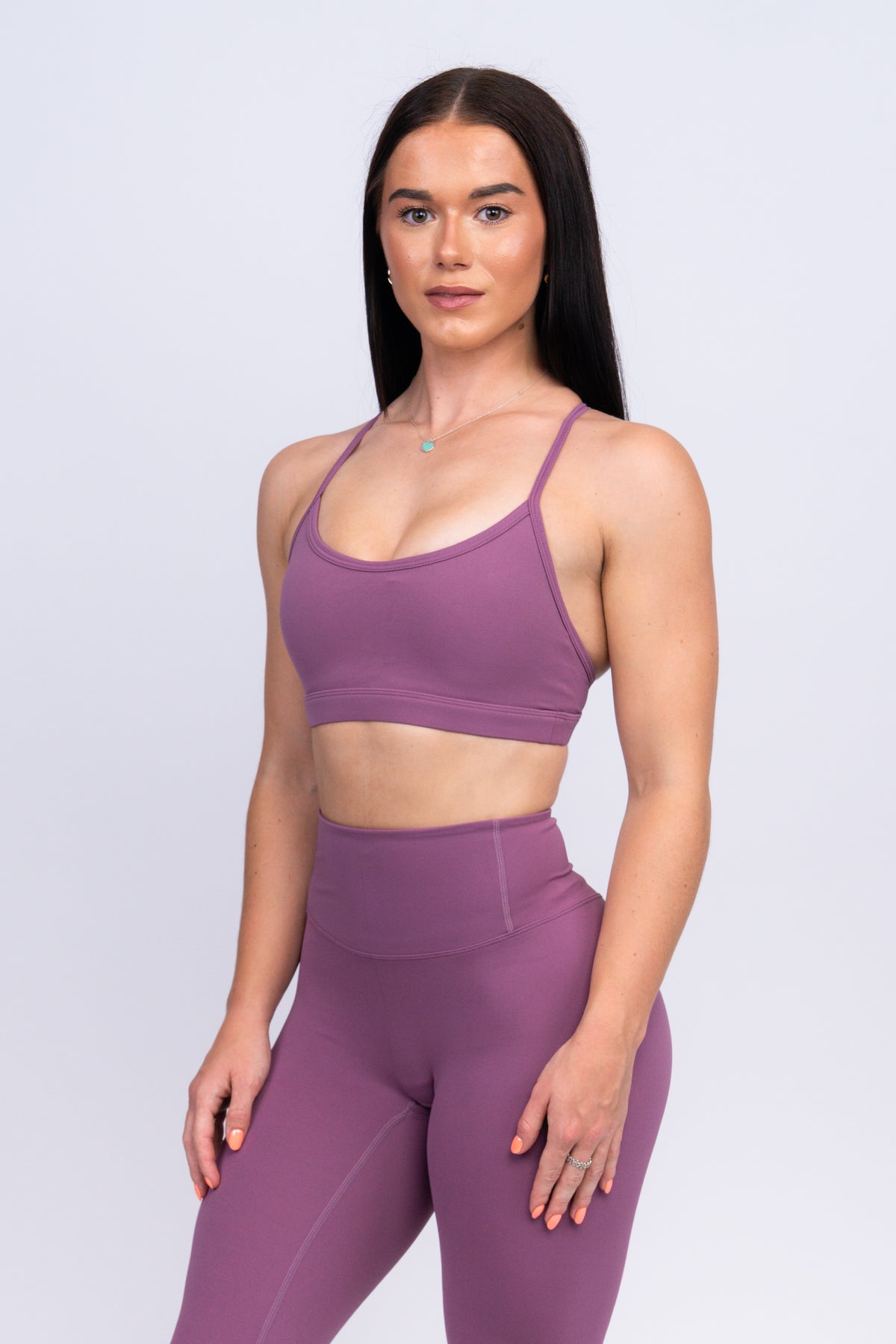 Luxe Cross Back Bra Mulberry