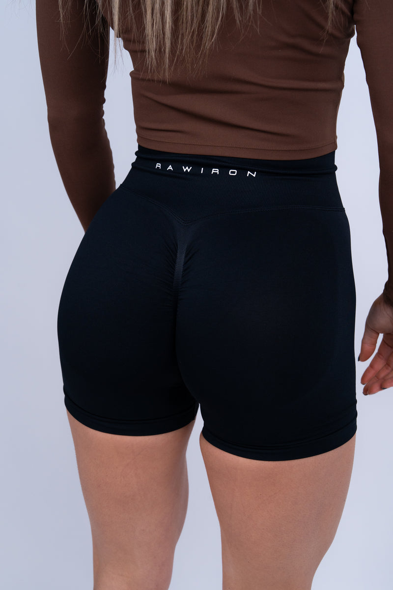 Ruched Shorts Black