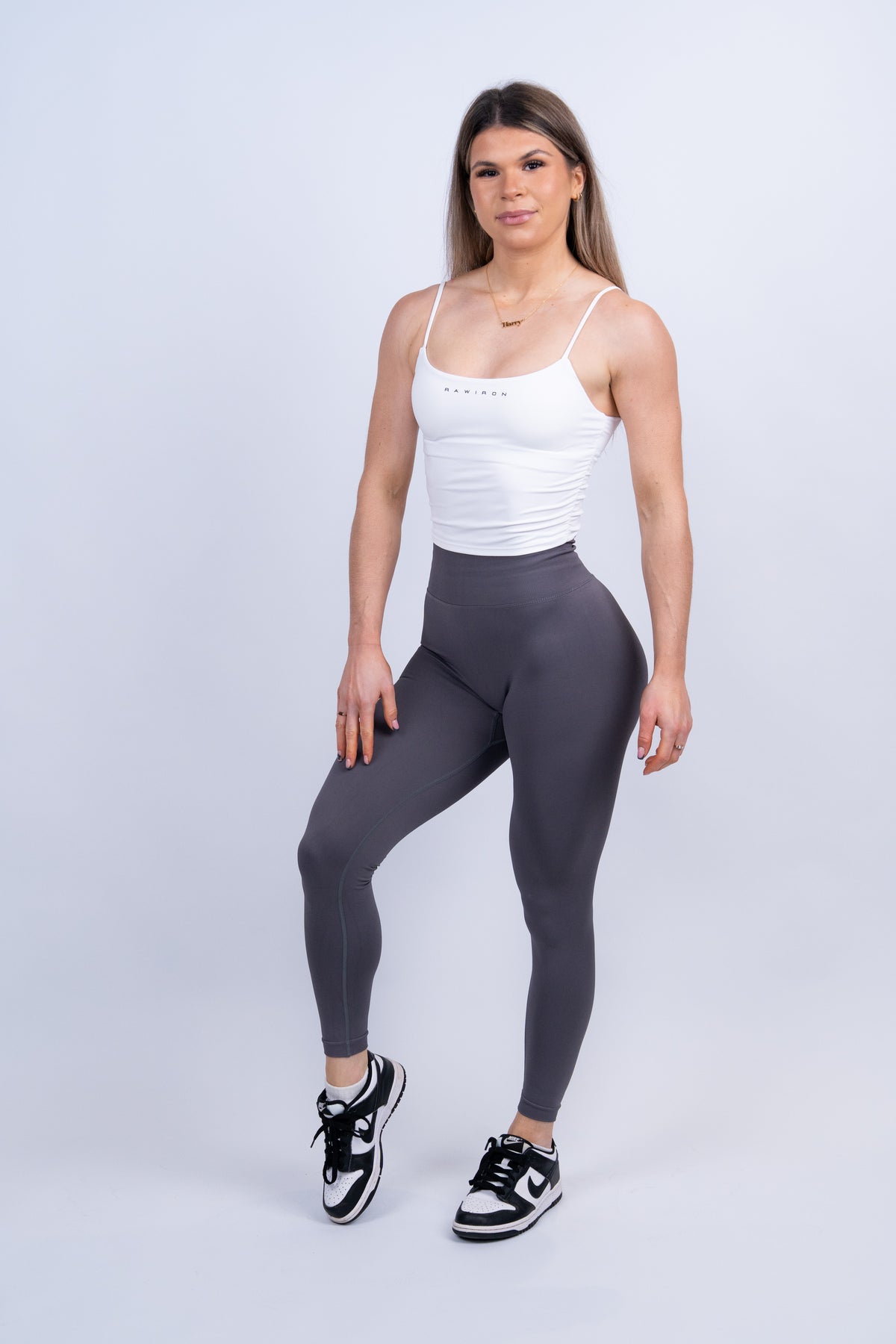 Ruched Leggings Dark Grey