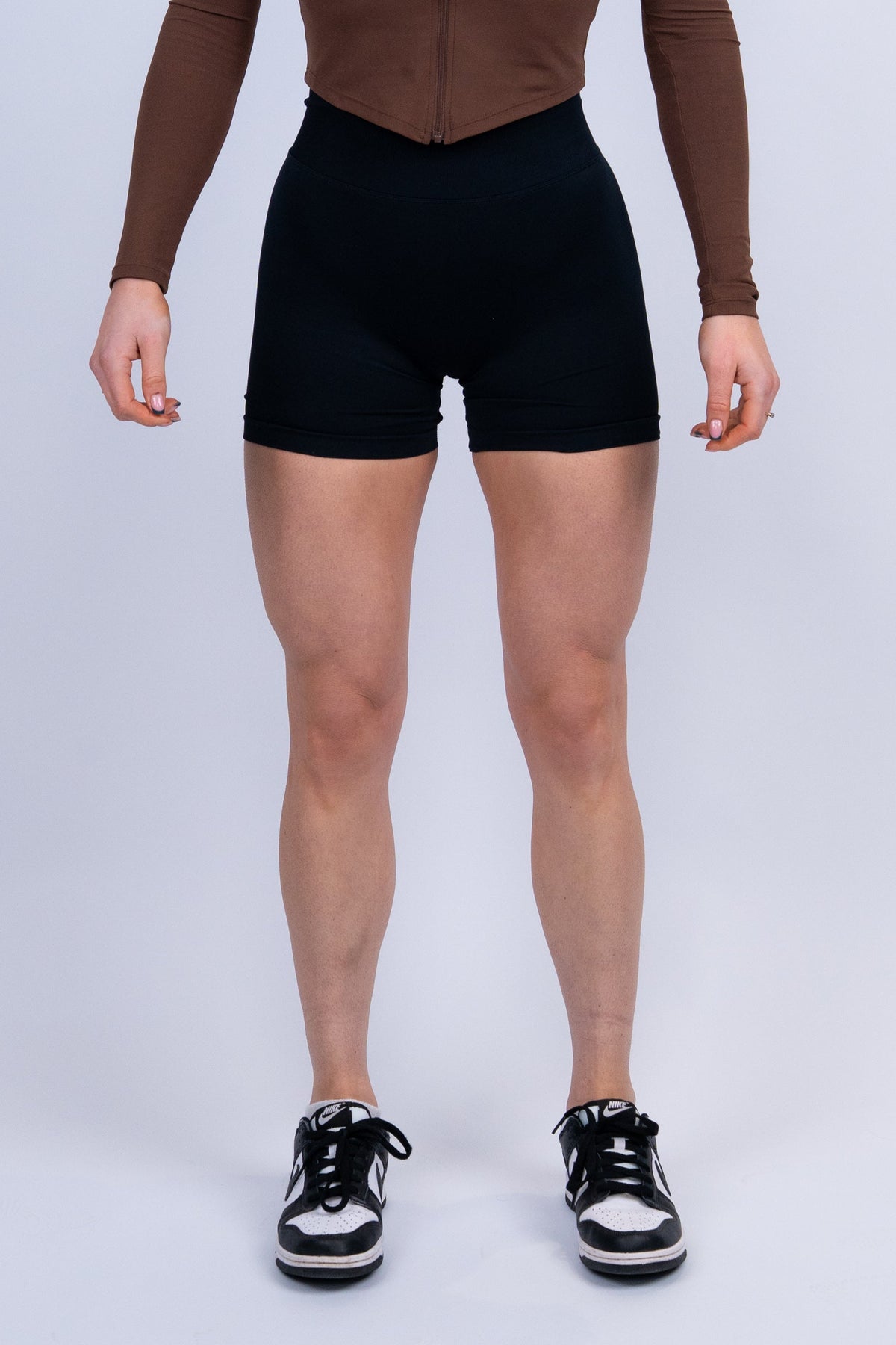 Ruched Shorts Black