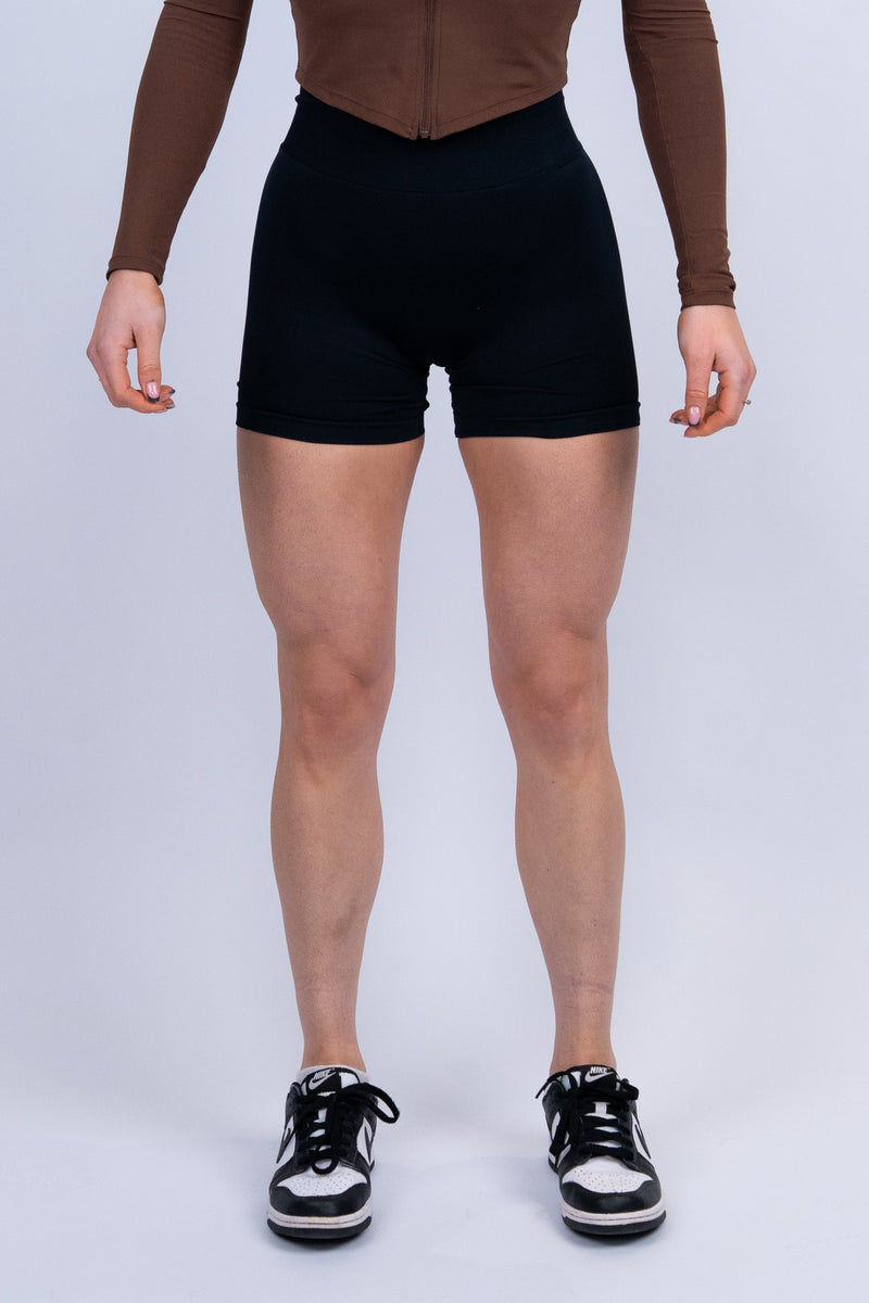 Ruched Shorts Black