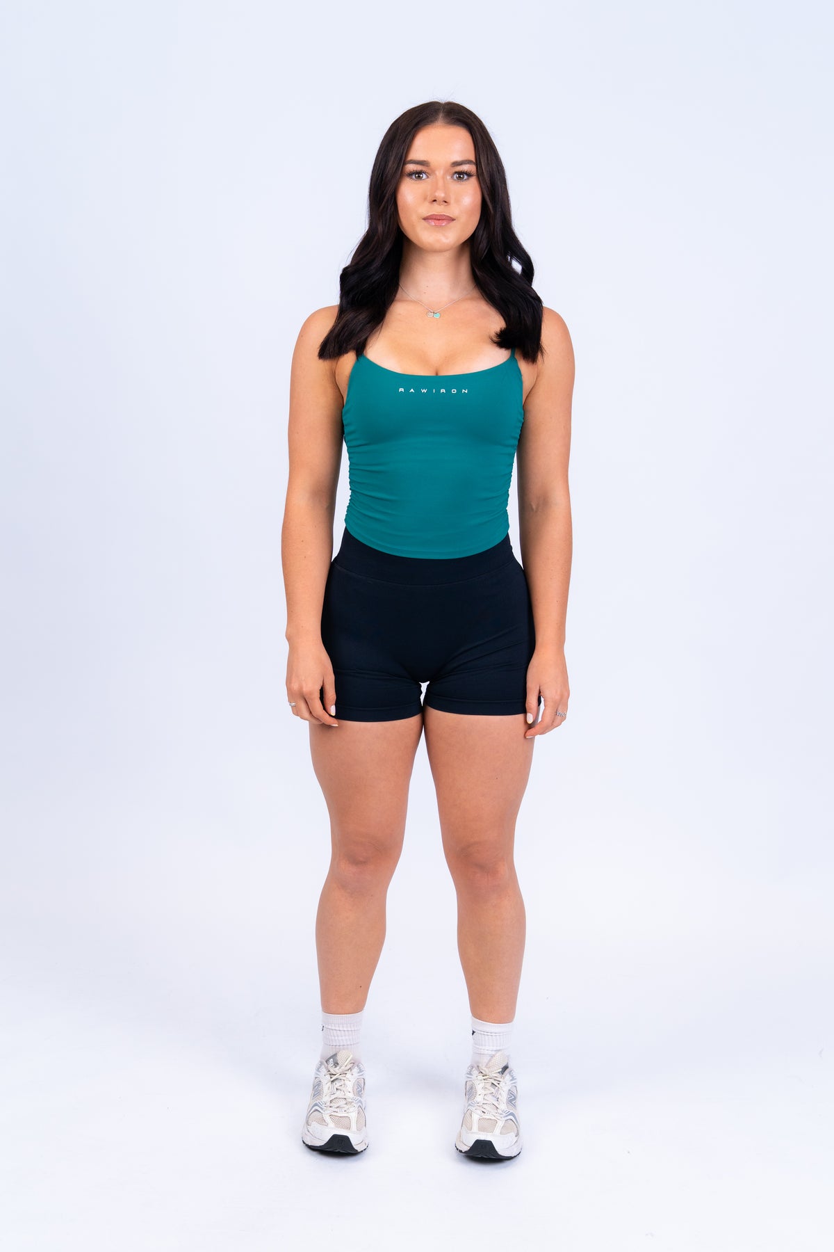 Ruched Tank Top Emerald Green