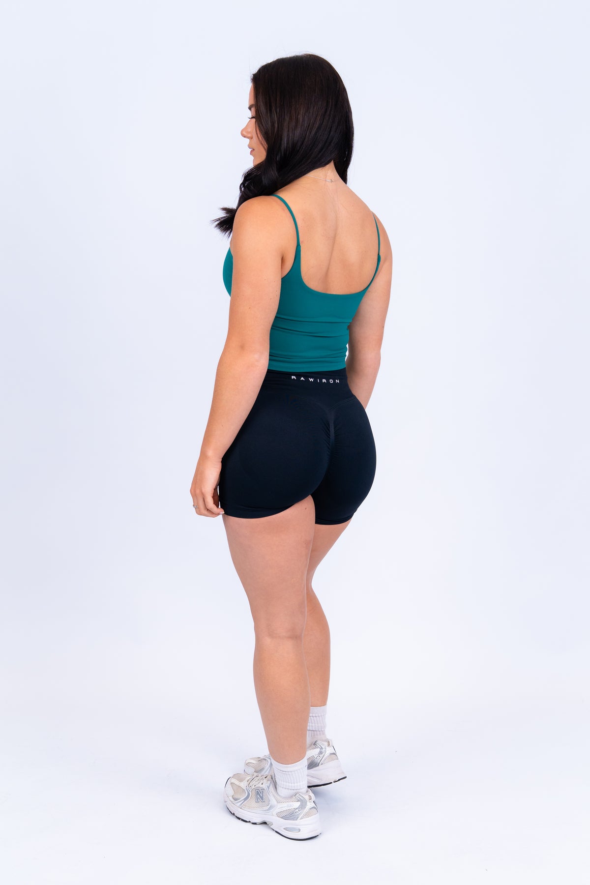 Ruched Tank Top Emerald Green