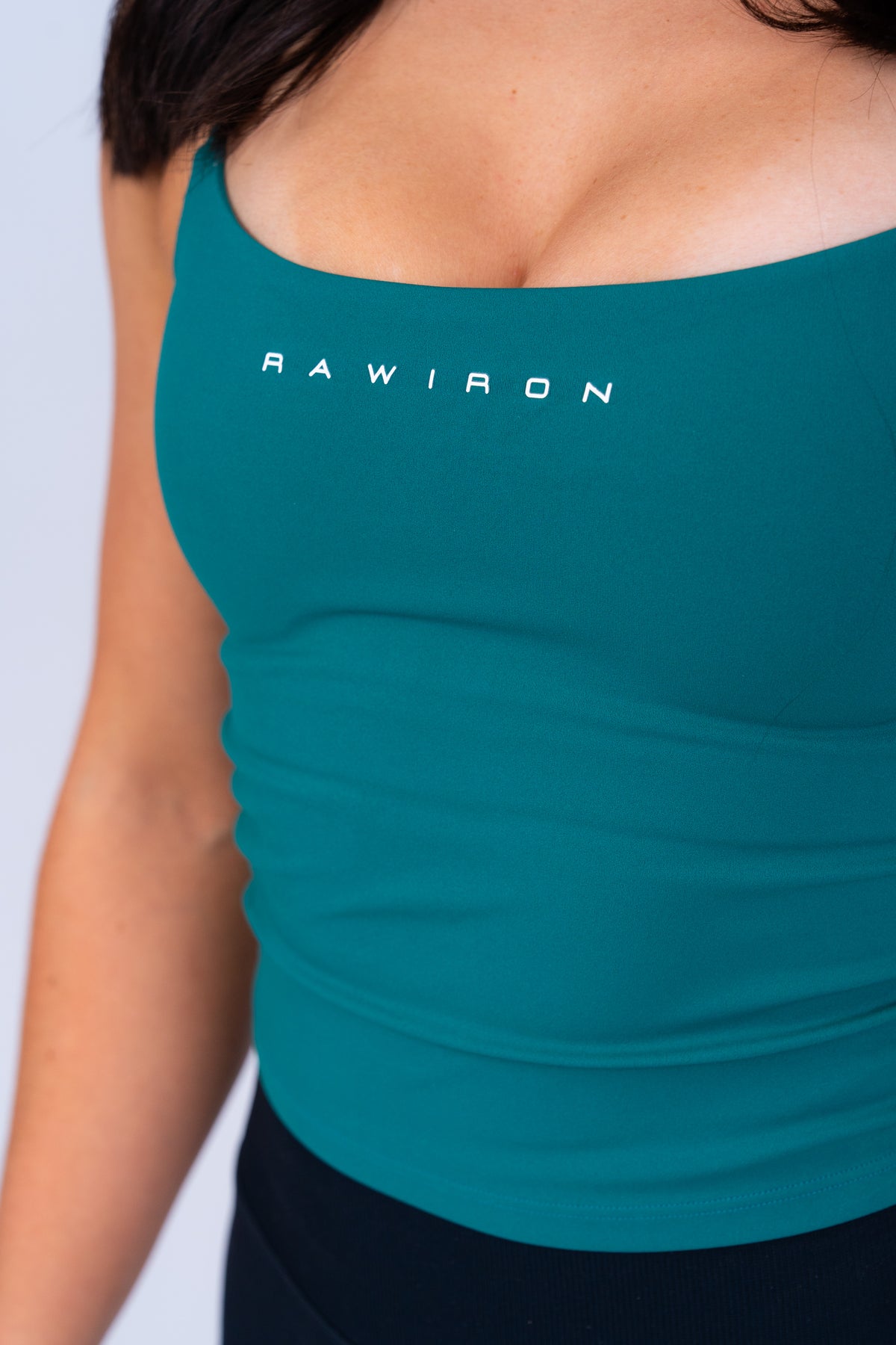 Ruched Tank Top Emerald Green