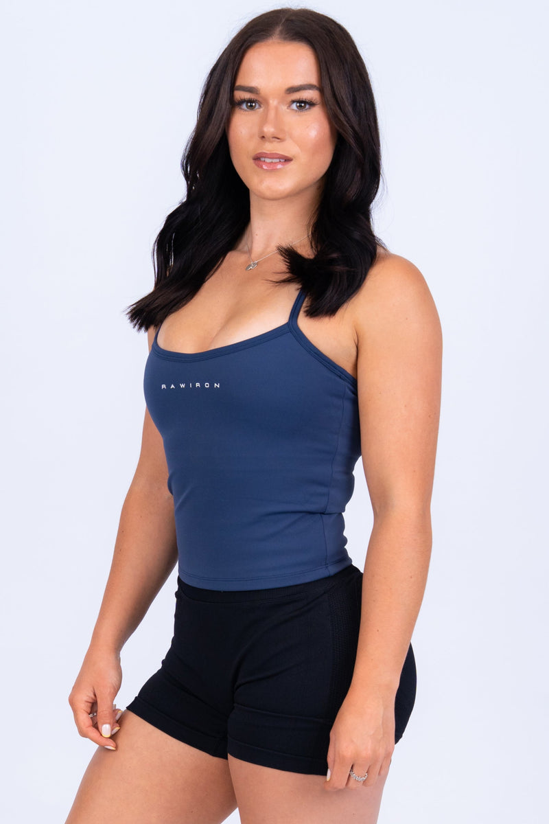 Cross Back Tank Top Navy