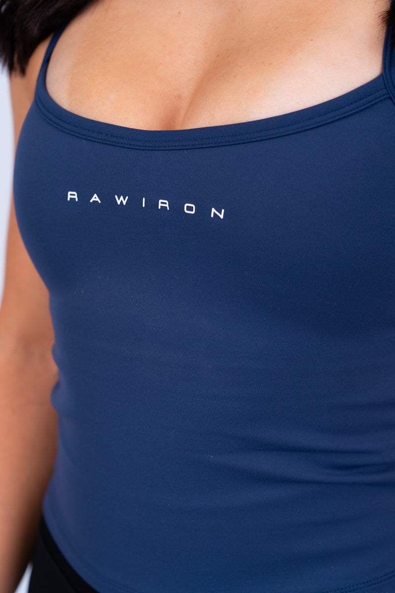 Cross Back Tank Top Navy