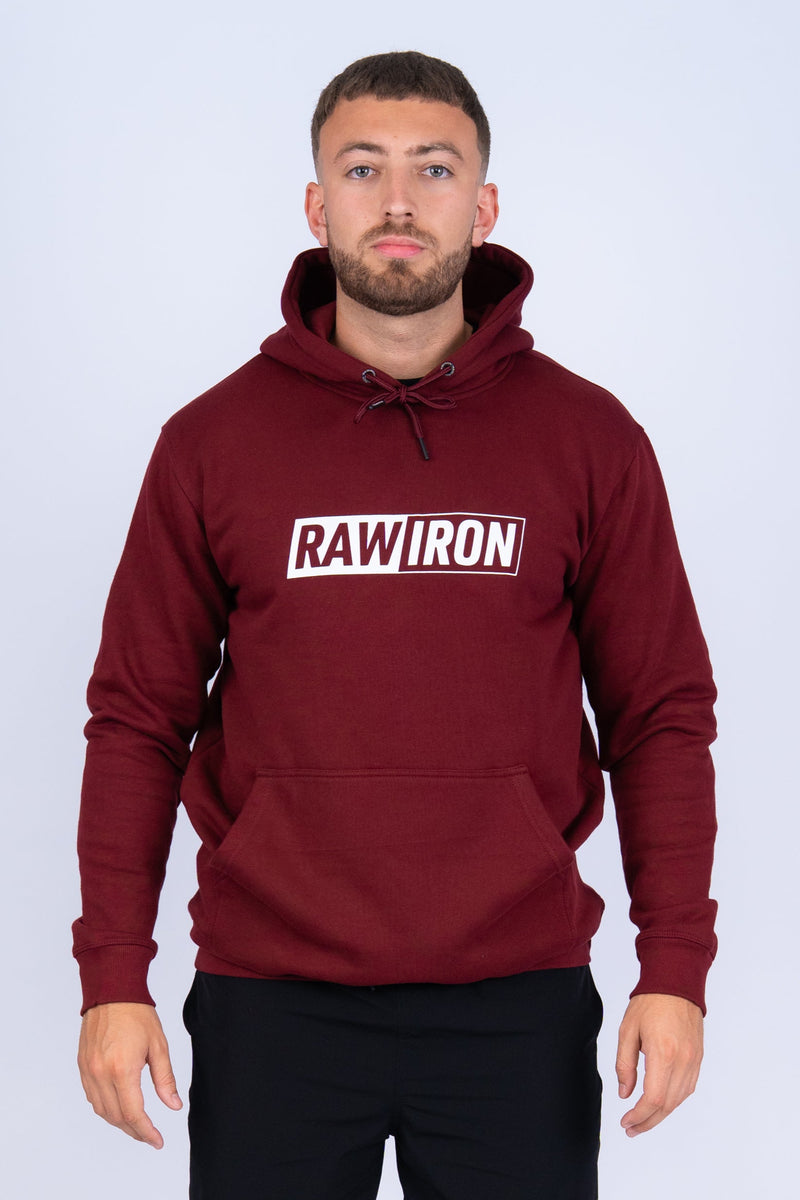 Contrast Hoodie Burgundy