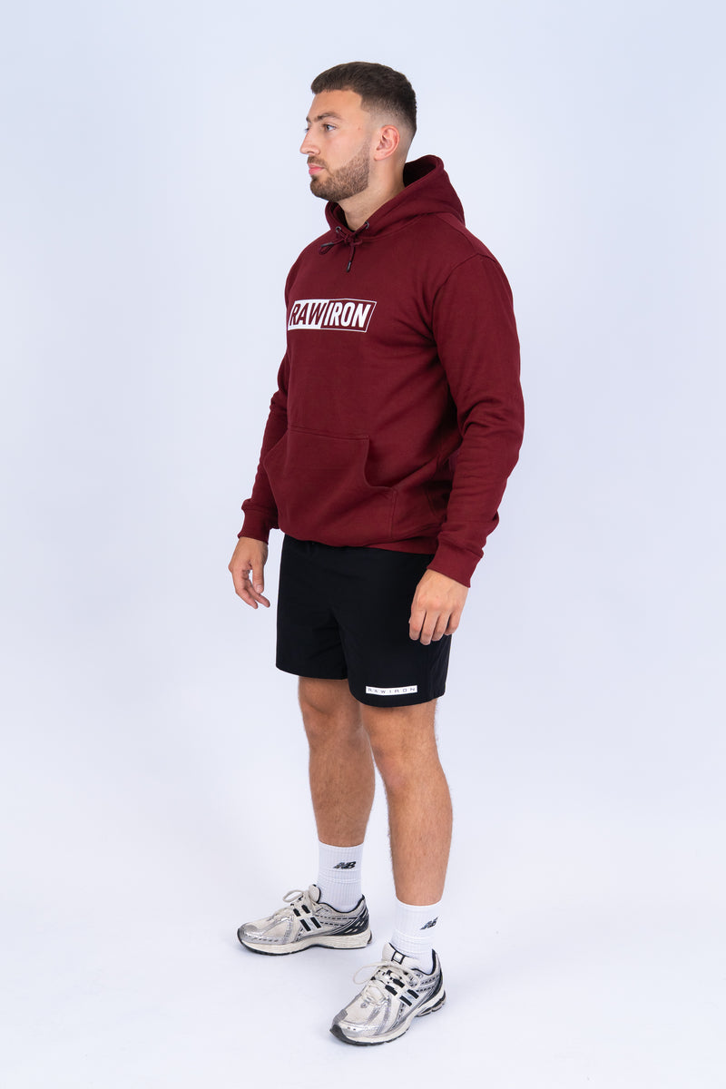 Contrast Hoodie Burgundy