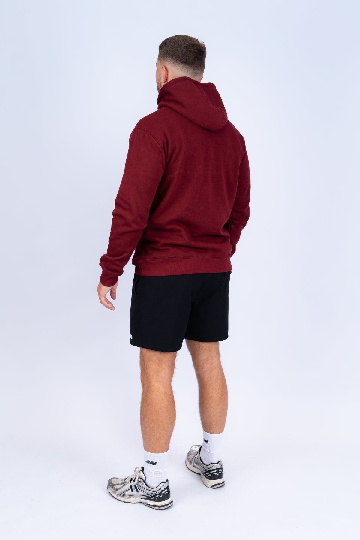 Contrast Hoodie Burgundy