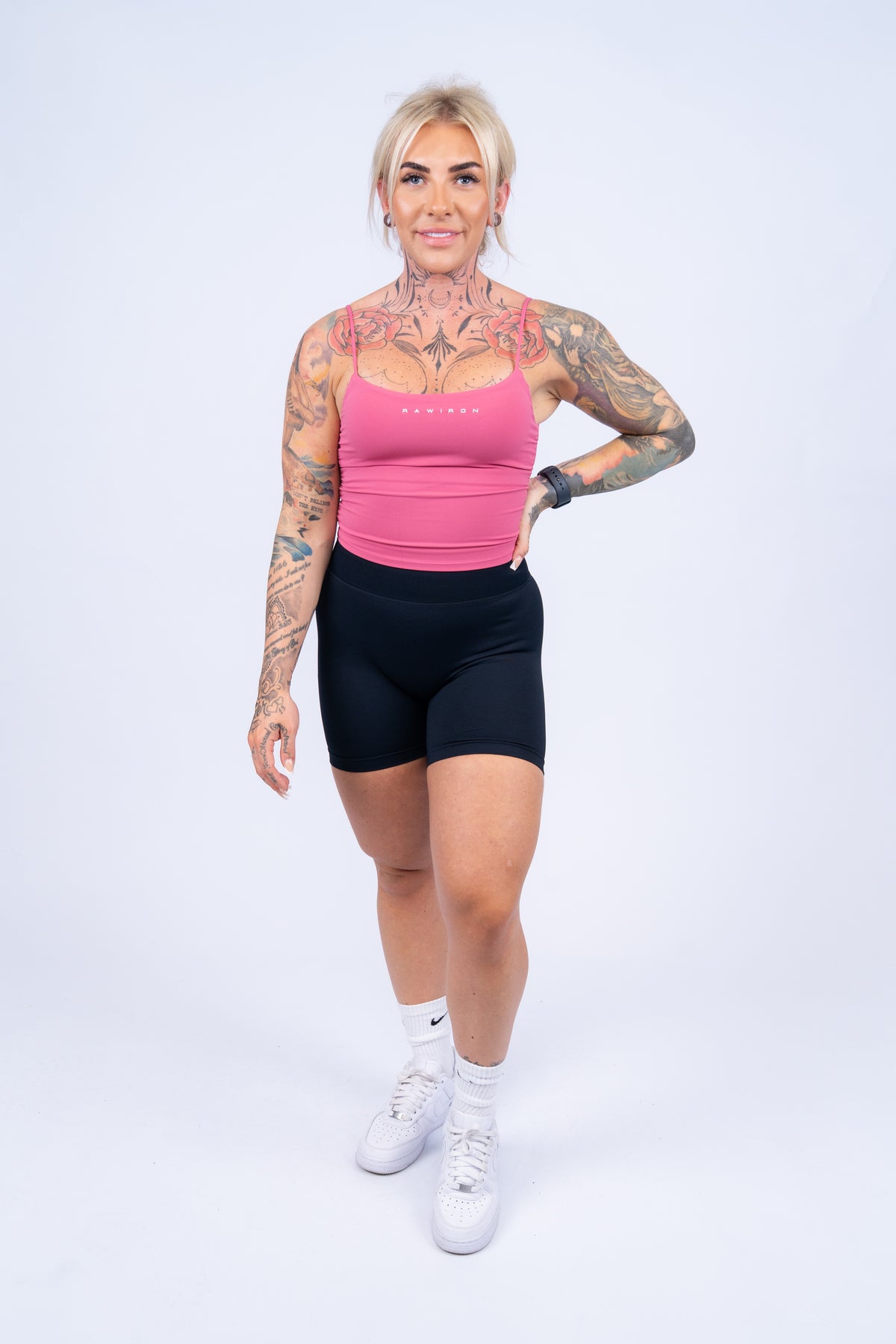 Ruched Tank Top Rose Pink