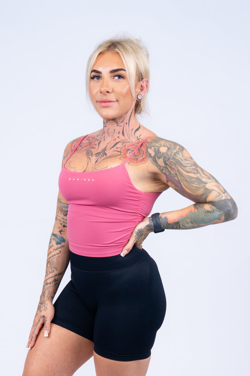 Ruched Tank Top Rose Pink