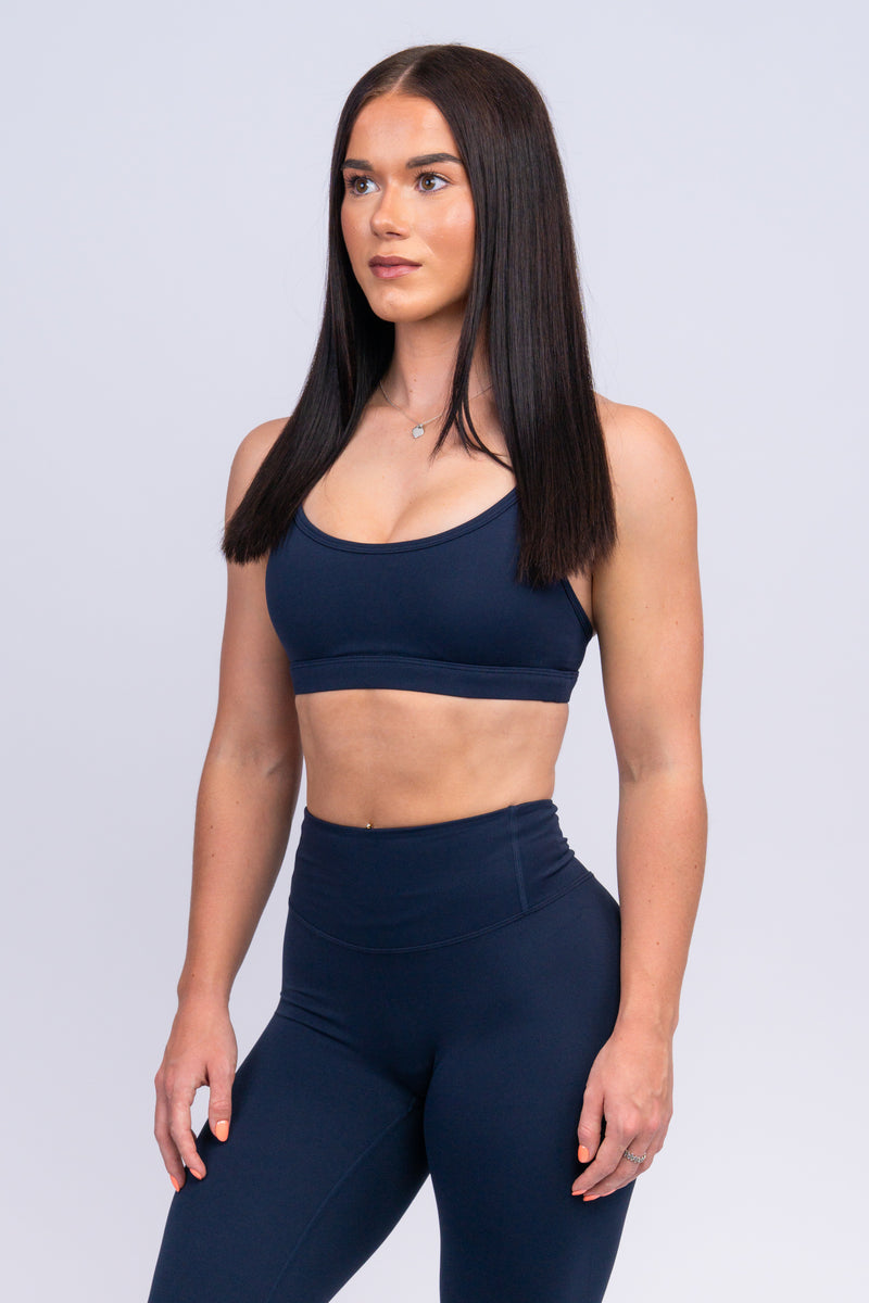 Luxe Sports Bra Navy