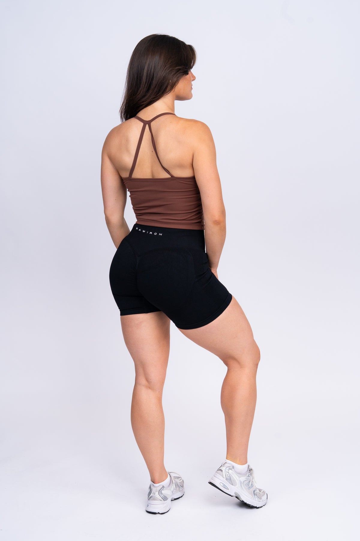 Cross Back Tank Top Mocha