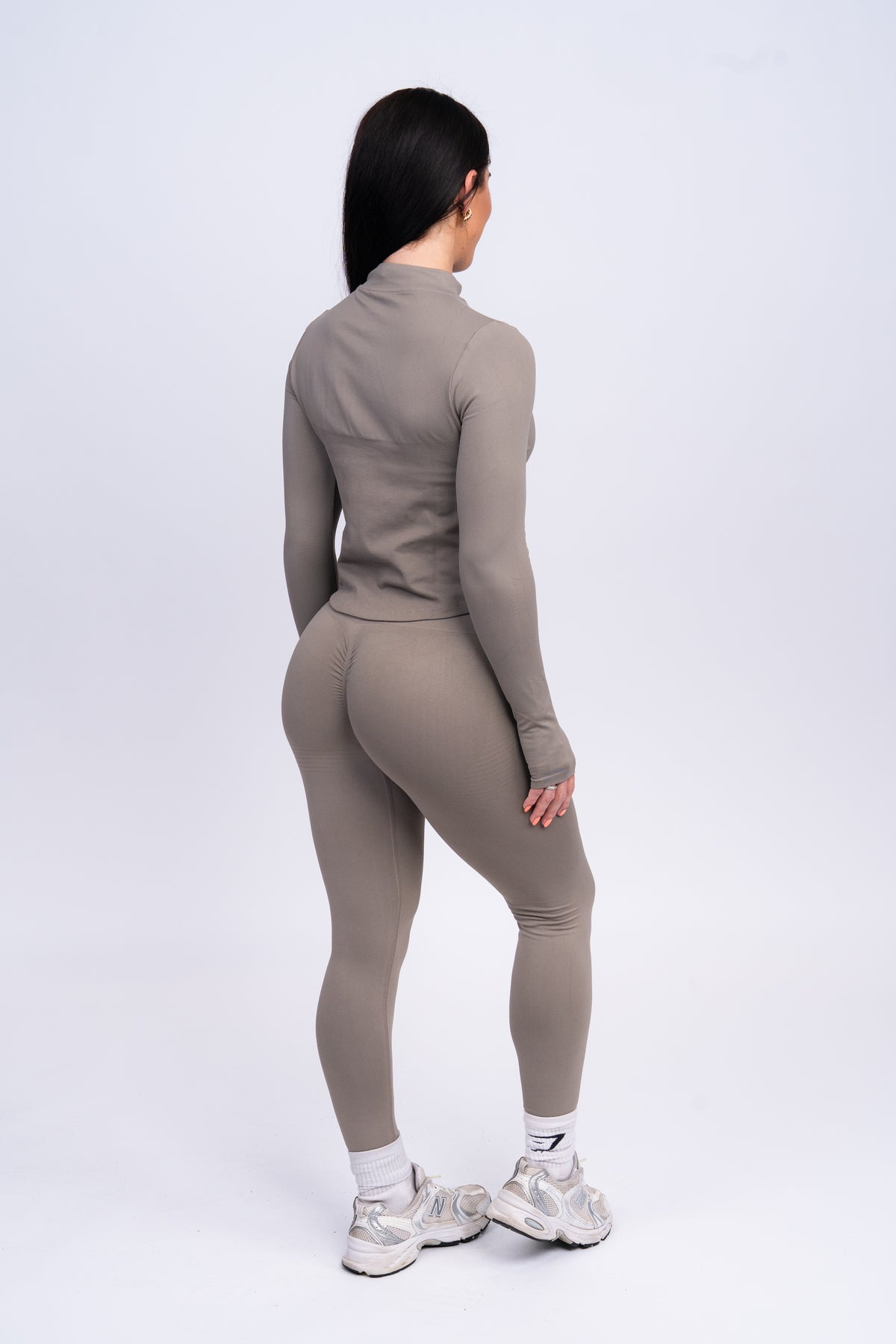 Core Leggings & Jacket Set Stone