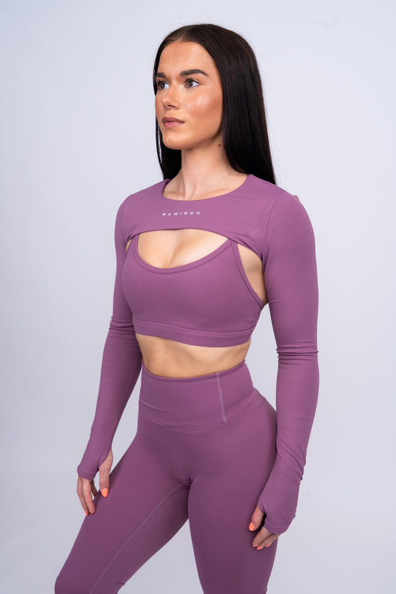 Luxe Long Sleeve Shrug Mulberry