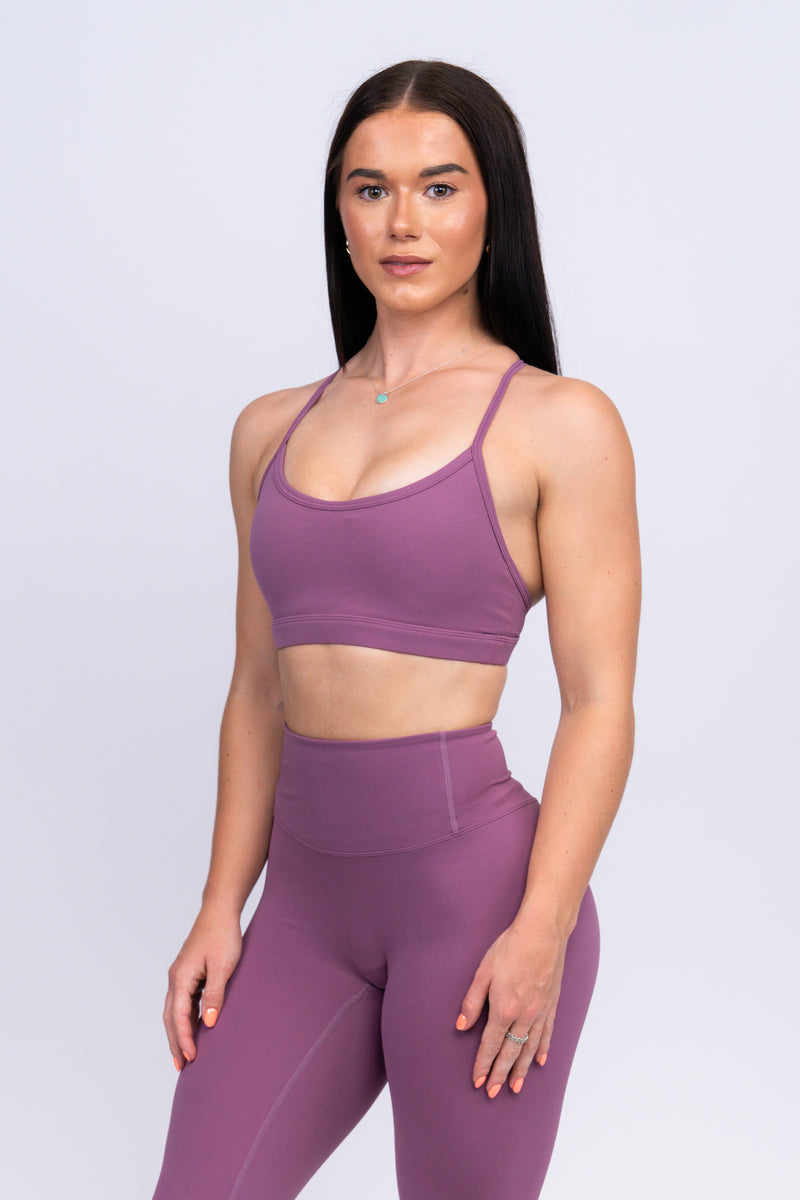 Luxe Cross Back Bra Mulberry