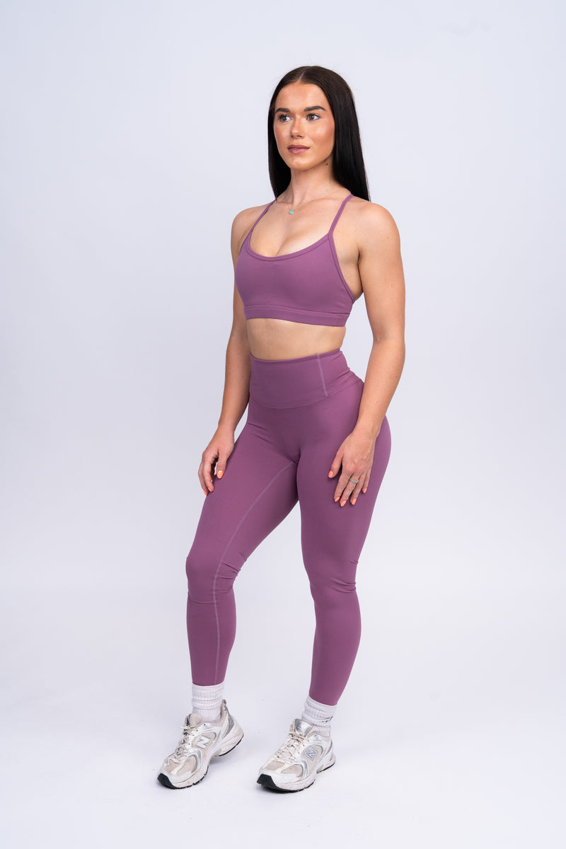 Luxe Cross Back Bra Mulberry