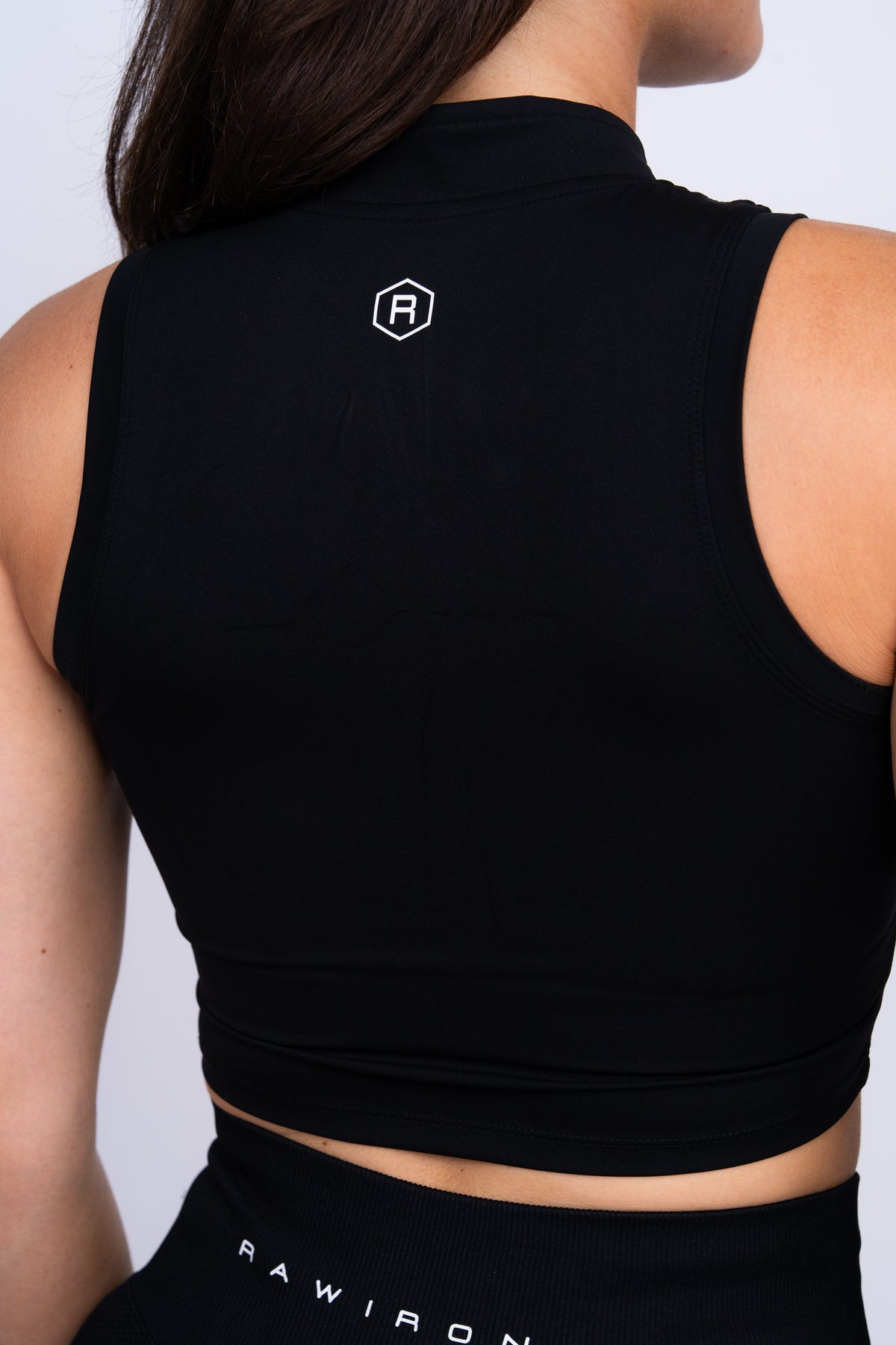 Contour 1/4 Zip Tank Top Black