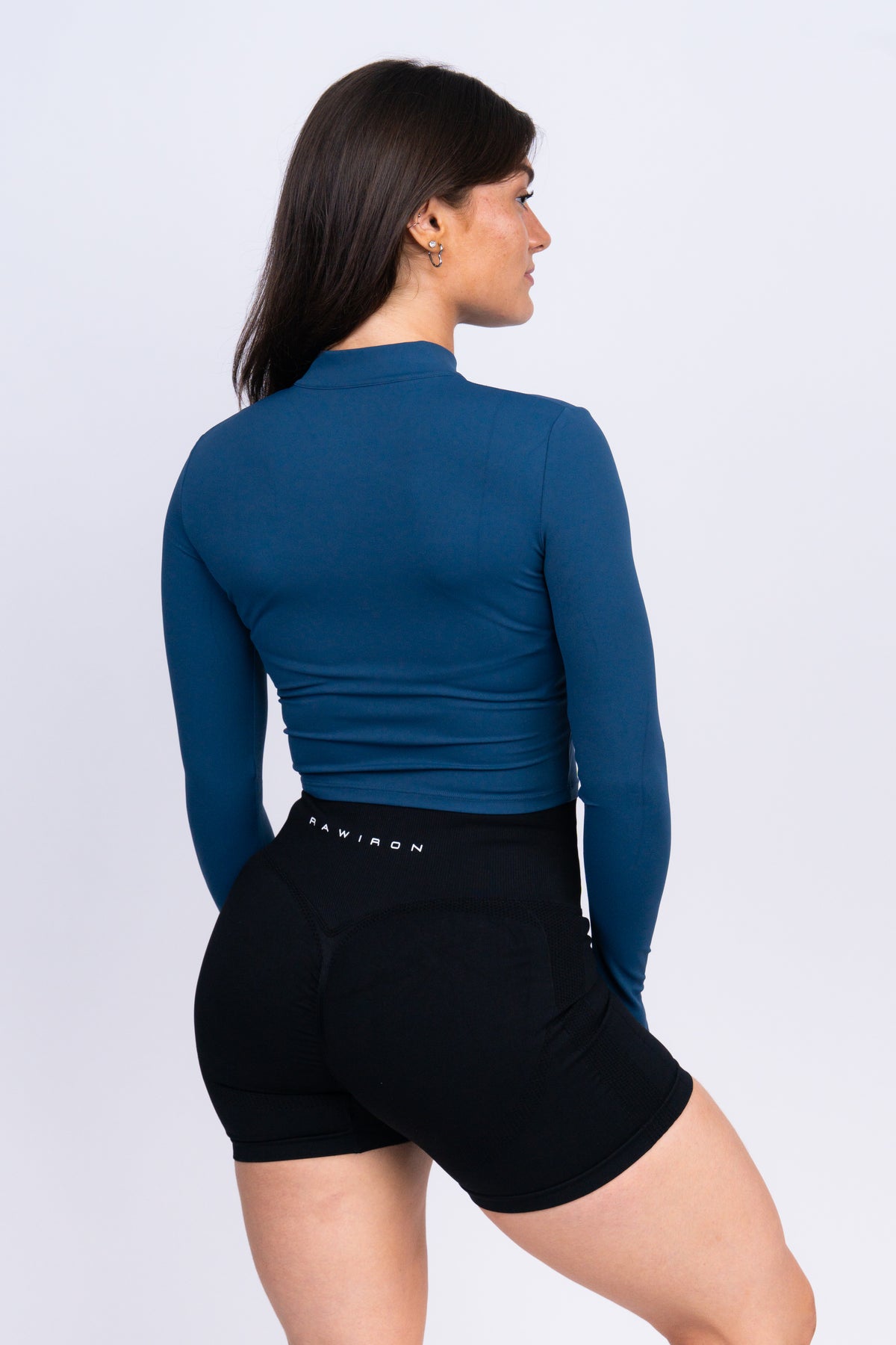 Full Zip Midi Jacket Navy