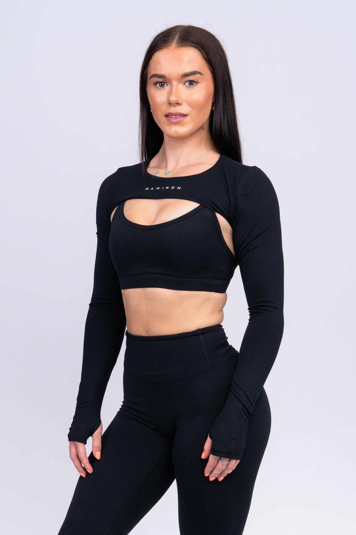 Luxe Long Sleeve Shrug Black