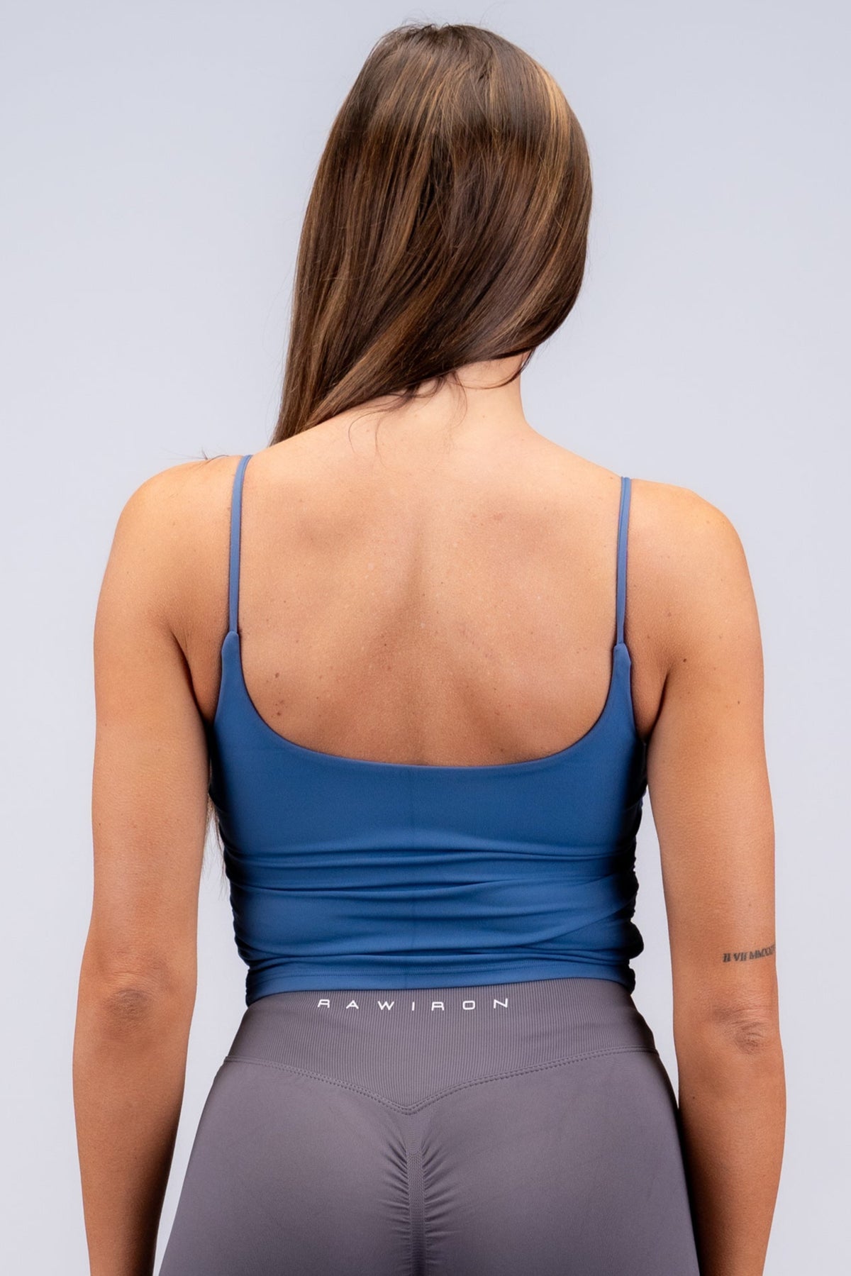 Ruched Tank Top Dark Blue