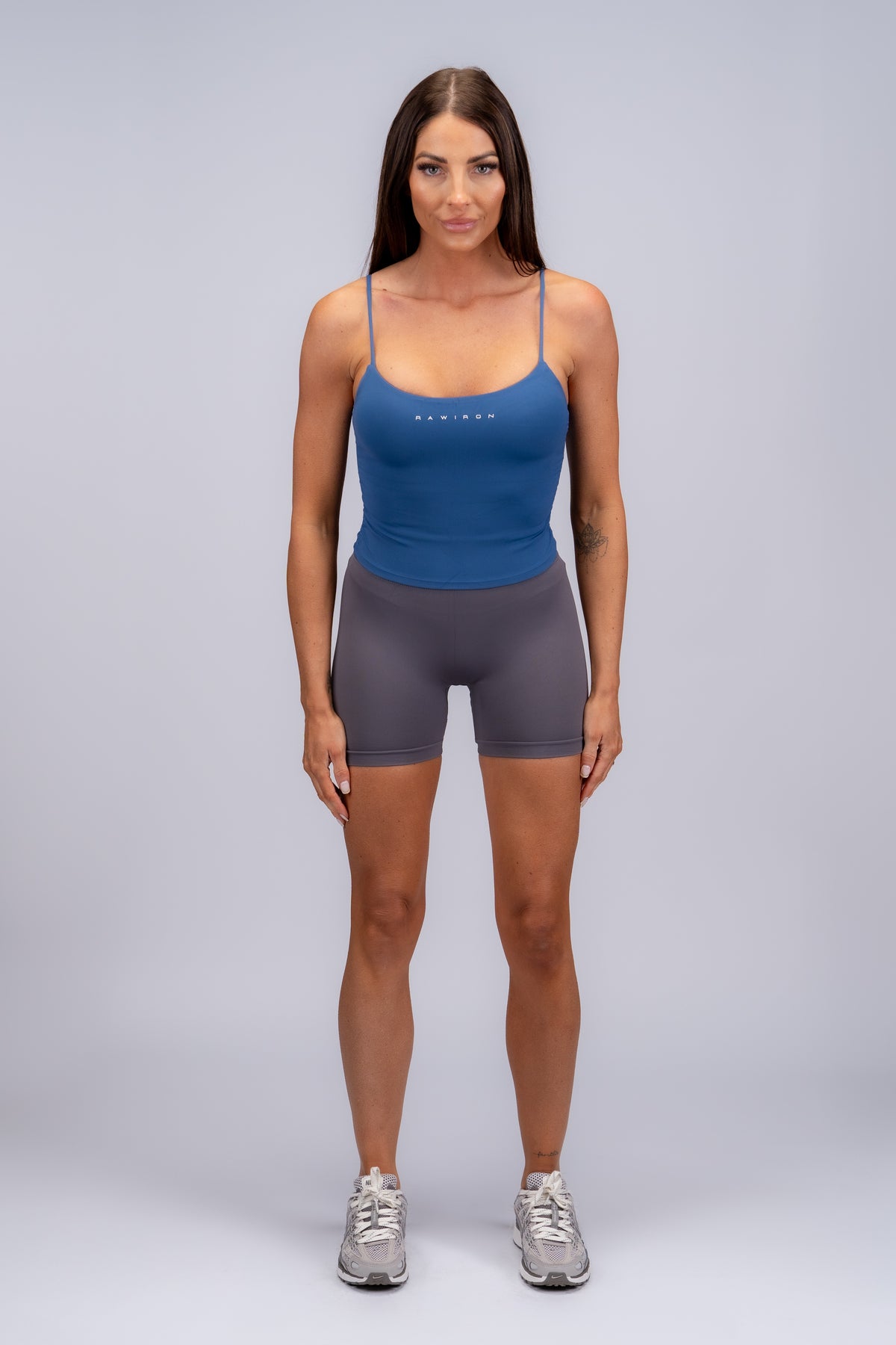 raw-iron-ruched-tank-top-dark-blue