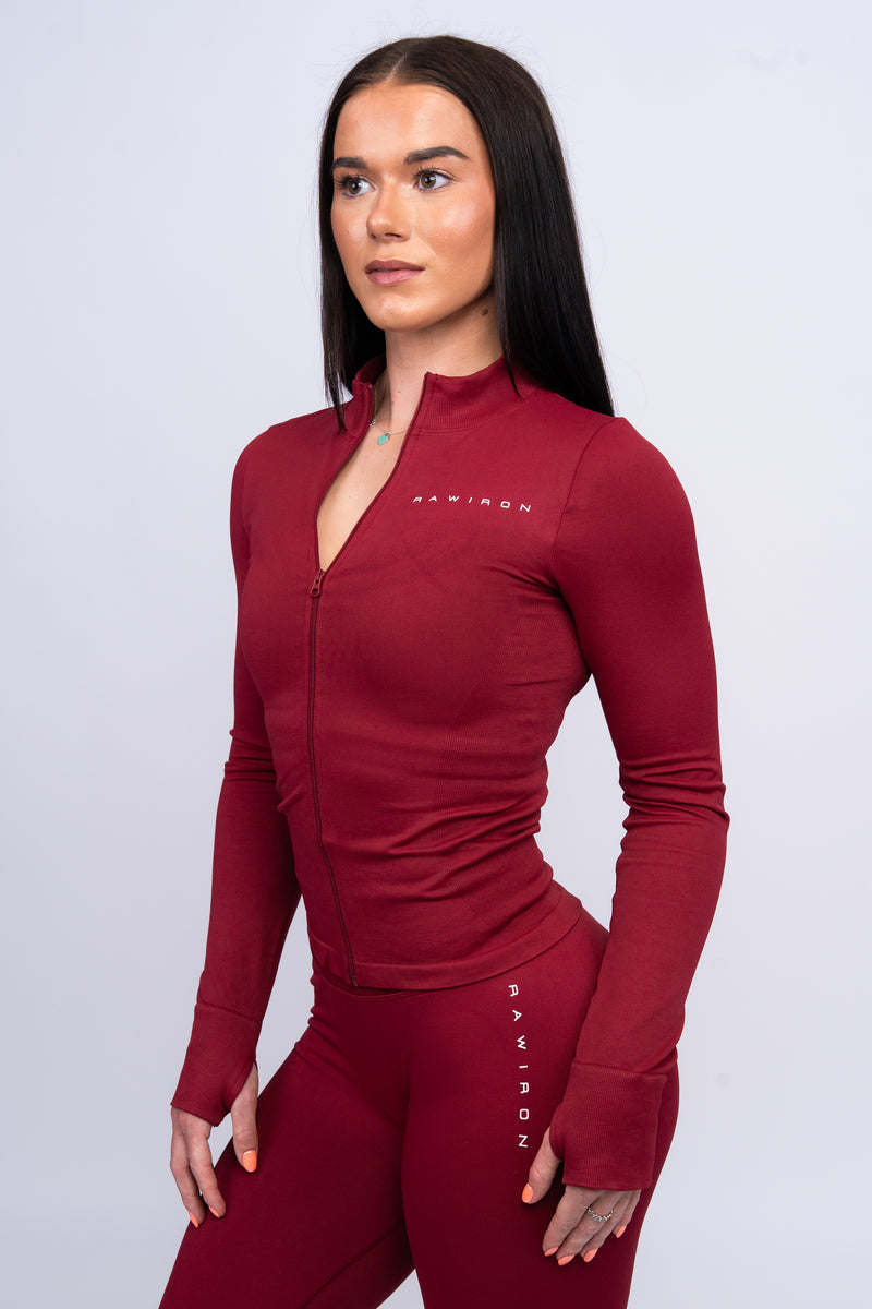 Sculpt Full Zip Jacket Deep Cherry