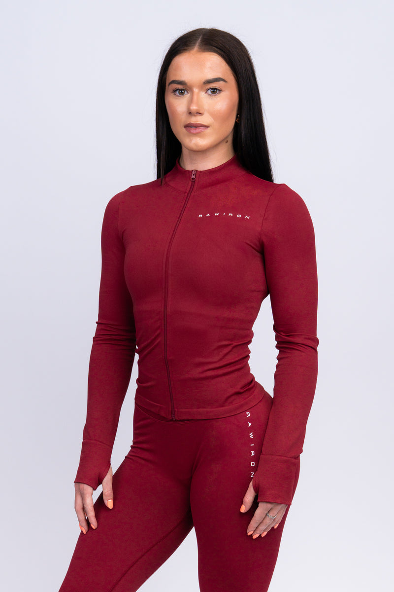 Sculpt Full Zip Jacket Deep Cherry